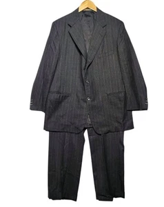 Vintage H. Freeman& Son  40R 100% Wool  W Gray & Blue Pinstripe Suit Made In USA - Picture 1 of 17