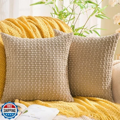 GAWAMAY Decorative Throw Pillow Covers 16x16 Inch Set of 2 for Living Room Co - Image 1 of 4