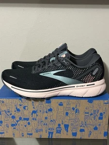 NEU Brooks Ghost 14 Damen-Lauf-Tennisschuhe 9,5 schwarz/perlfarben/pfirsichfarben - Bild 1 von 10