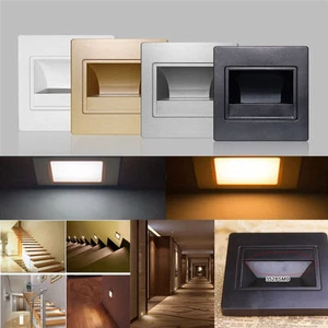 1/10/20x 3W LED Recessed Wall Stair Step Corner Lamp Night Light Wall Fixture SP - Picture 1 of 14
