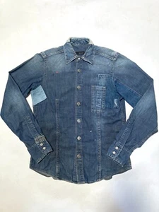 Nice D2 Collector Denim Shirt!_Dsquared2 Patches Mended Shirt Mens 46/S - Picture 1 of 10