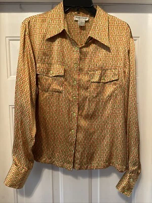 Blusa VINTAGE SHARAGANO PARIS Seda Multicolor Talla L Foto 1 de 4