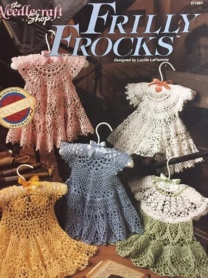 Frilly Frocks thread crochet patterns lacy dresses for baby girls 0-12 months - Image 1 of 4