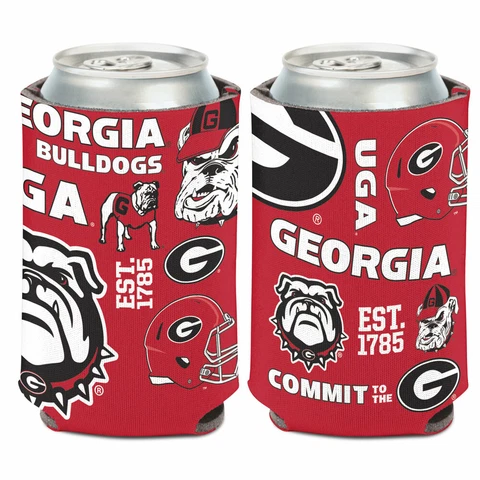 GEORGIA BULLDOGS SOFT FOAM CAN BOTTLE COOZIE KOOZIE COOLER NCAA LICENSED Cover