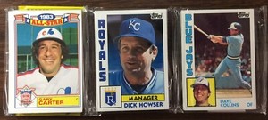 1984 TOPPS Rack Pack GARY CARTER, Dave COLLINS, Dick HOWSER, Vern RUHLE, Showing