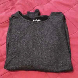 Lord & Taylor Long Sleeve Gray Glitter Pullover Top Rayon Round Neck S - Picture 1 of 5