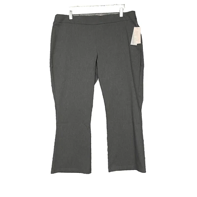 Nanette Nanette Lepore Pants Womens XL Grey Heather Knit Pull On Flat Front NWT - Image 1 of 4