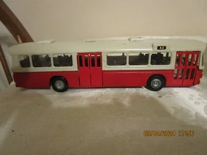 TEKNO DENMARK 851 SCANIA CR-76 CITY BUS COACH -RED/WHITE 1:50- GOOD - Picture 1 of 7