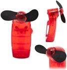Mini Portable Hand Held Fan Battery Powered Cool Air Cooling Travel Fan | Red