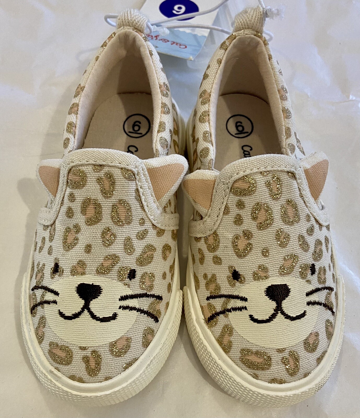 Toddler Girls Norene Leopard Slip On Apparel Sneakers Tan Cat Jack Size 6 Ebay