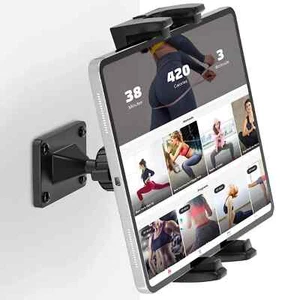 Tablet Wall Mount Holder Stand Sturdy Metal Base 360° Rotation - Picture 1 of 6