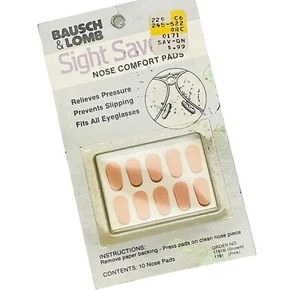 Vintage Bausch & Lomb Nasen Komfort Pads Bügel Brille Selbstklebend Schaumstoff 10 Ct - Bild 1 von 3