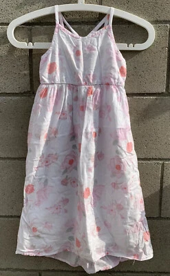 Old Navy Girls Long Dress Size XS 5 5T XSmall Crisscross Straps Floral - Image 1 of 4