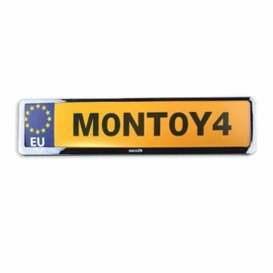 2 x SUPPORTI TARGA QUALITÀ TELAIO ABS CROMATO STANDARD UK TAGLIA ANTERIORE POSTERIORE - Foto 1 di 5