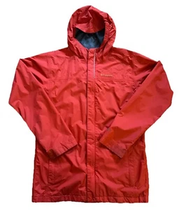 Columbia Jacket Youth Size XL (18/20) Red Zip Omnitech Rain Hooded Pockets Boys - Picture 1 of 19
