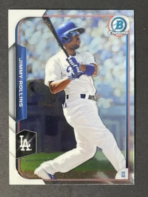 2015 Topps Bowman Chrome - JIMMY ROLLINS # 34 - Dodgers - MT - Image 1 of 2