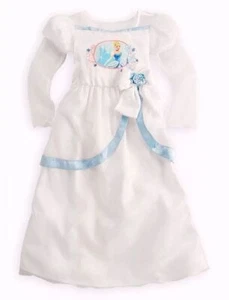 Disney Princess Cinderella Fancy White Satinet, Tulle Nightgown, Gown, Size 5/6 - Picture 1 of 2