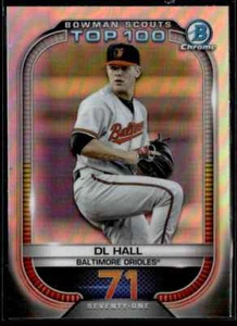 2021 Bowman Chrome Scouts Top 100 DL Hall #BTP-71 ST1 - Picture 1 of 2