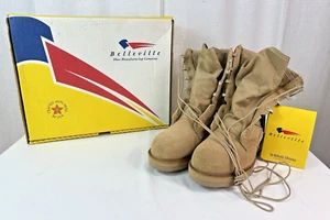 BELLEVILLE 220 DES ST TAN STEEL TOE BOOTS VIBRAM CONDURA SIZE 8 - NEW IN BOX !! - Picture 1 of 9