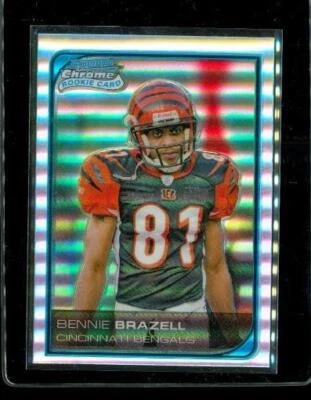 2006 TOPPS BOWMAN CHROME RC Refractor Football Card #108 BENNIE BRAZELL Bengals - Image 1 of 2