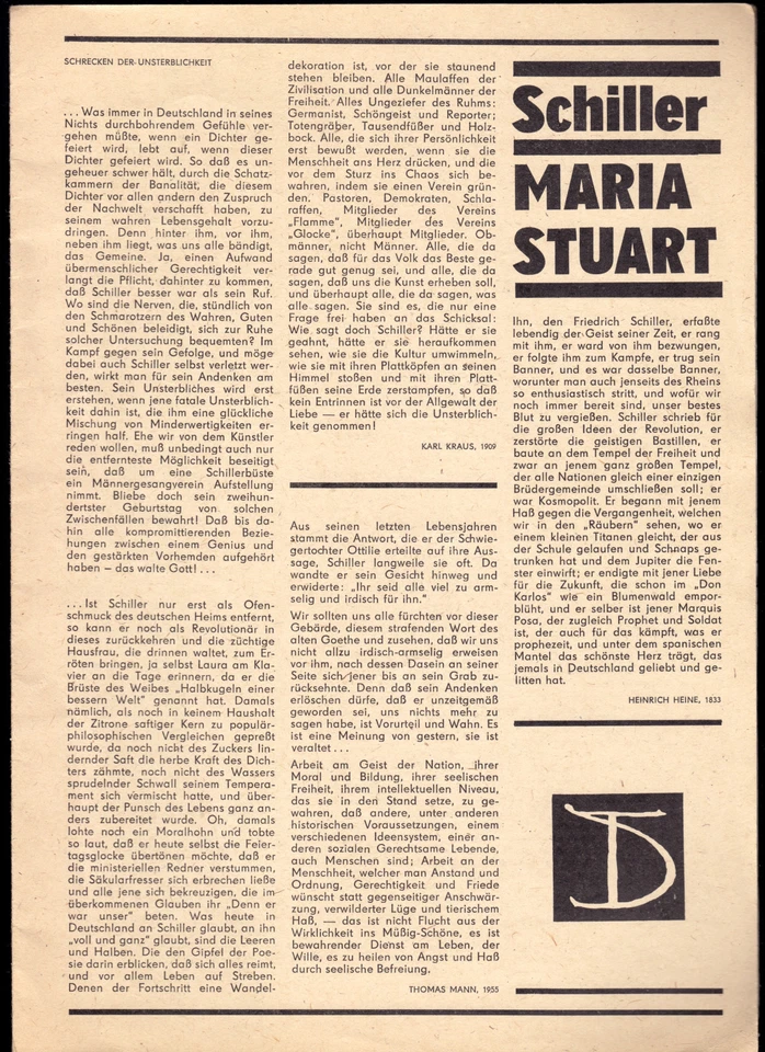 Theaterprogramm, Deutsches Theater Berlin, Fr. Schiller, Maria Stuart, 1981 - Bild 1 von 1