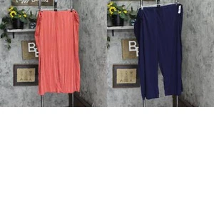 Simply Emma Damen Hose Übergröße Crinkle Strick elastischer Bund S21058U-1 3X - Bild 1 von 10