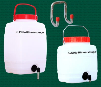 KLEINS-HÜHNERSTANGE 5l 10l Nippeltränke Kleintiertränke Hasen Meerschweinchen Kaninchen Nager Stall