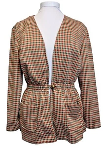 Cárdigan Vintage Dutchmaid Mid Century Años 70 Mod Academia Tostado Talla 36/MED Damas - Imagen 1 de 11