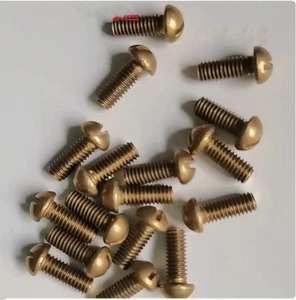M2 M2,5 M3 M4 M5 M6 M8 massiv Messing Schlitz Knopfkopf Maschinenschrauben Schraube - Bild 1 von 8