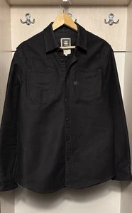 G-Star RAW Crotch varsity work shirt in black denim for men's size L jacket - Picture 1 of 8