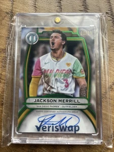 Jackson Merrill 2025 Topps Tribute Green Certified Auto /99 San Diego Padres - Picture 1 of 3