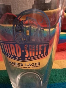 Third Shift Amber Lager - 16 oz Pint Beer Glass - New   - Picture 1 of 3