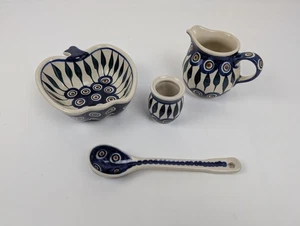 Bolesławiec Polish Pottery Selection of Items Jug Spoon Apple Bowl Small Pot - Picture 1 of 19