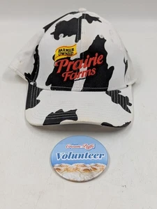 Prairie Farms Black & White Cow Pattern Snapback Cap Hat by OTTO OSFM w Pin - Picture 1 of 12
