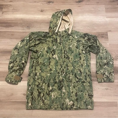 Jaqueta parka Woodland Gore-tex nova sem etiquetas US NAVY NWU tipo III AOR2 tamanho médio longo - Imagem 1 de 4