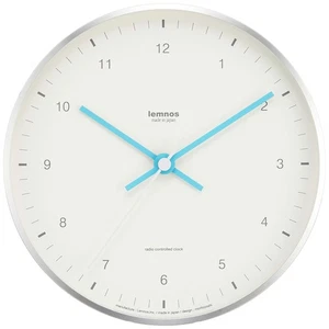LemnosWall & Table Analog Radio Clock Mizuiro Aluminum White Mizuiro LC07-06 WH - Picture 1 of 4