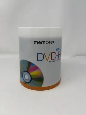 Memorex DVD-R 100 包 4.7 GB 高达 16 倍速 120 分钟视频密封 — 第 1/4 张图片