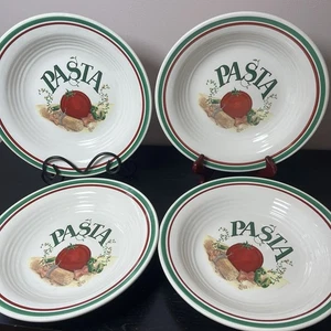 Treasure Craft Keramik "Pasta" Schalen 4er Set Handarbeit in den USA 10" breite Schalen - Bild 1 von 11