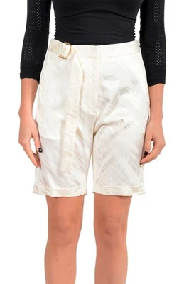 Bermudas para mujer Just Cavalli marfil con cinturón US S IT 40 Foto 1 de 4