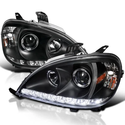 Black Fits 1998-2001 Mercedes W163 Ml320 Ml430 Ml55 Led Bar Projector Headlights - Image 1 of 4