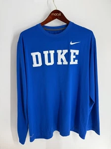 Nike Dri-Fit NCAA University Duke Blue Devils Basketball T-Shirt Blue Size XL - Picture 1 of 8