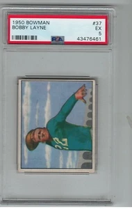 Bowman 1950 - #37 - Bobby Layne - Lions - PSA 5 - 6461 - Imagen 1 de 2