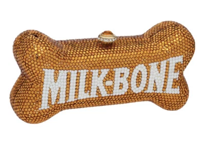Edición limitada. BOLSO DE HOMBRO CLUTCH KATHRINE BAUMANN MILK BONE MINIAUDIERE, ¡Nuevo! Foto 1 de 3