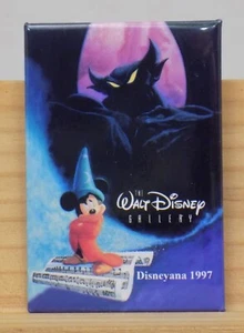 1997 Disneyana Button - The Walt Disney Gallery Fantasia Mickey Mouse 2”x 3” - Picture 1 of 3
