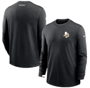 Nike Mens Minnesota Vikings On Field Logo Performance Pullover shirt Black Sz S - Picture 1 of 12