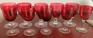 10 Vintage rubinrot Cranberry Glasbecher Mitte des Jahrhunderts modern - Bild 1 von 6