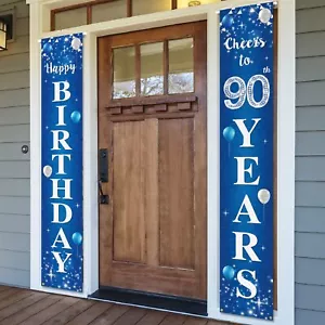 Happy 90th Birthday Yard Sign Door Banner - Cheers to 90 Years Birthday Party... - Picture 1 of 6