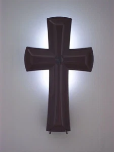 MEIRA Lichtkreuz BRAUN (bewegungsmeldergesteuert 10" beleuchtendes Wandkreuz) - Bild 1 von 5