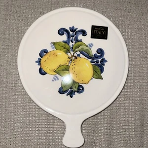 Ceramica Cuore Lemon Ceramic Cheese Board Plate Cutting Pottery Made in Italy - Picture 1 of 2