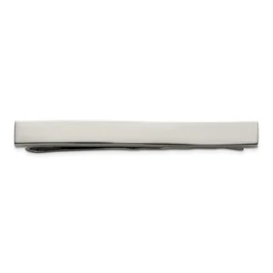 Titanium Polished Tie Bar - Picture 1 of 2